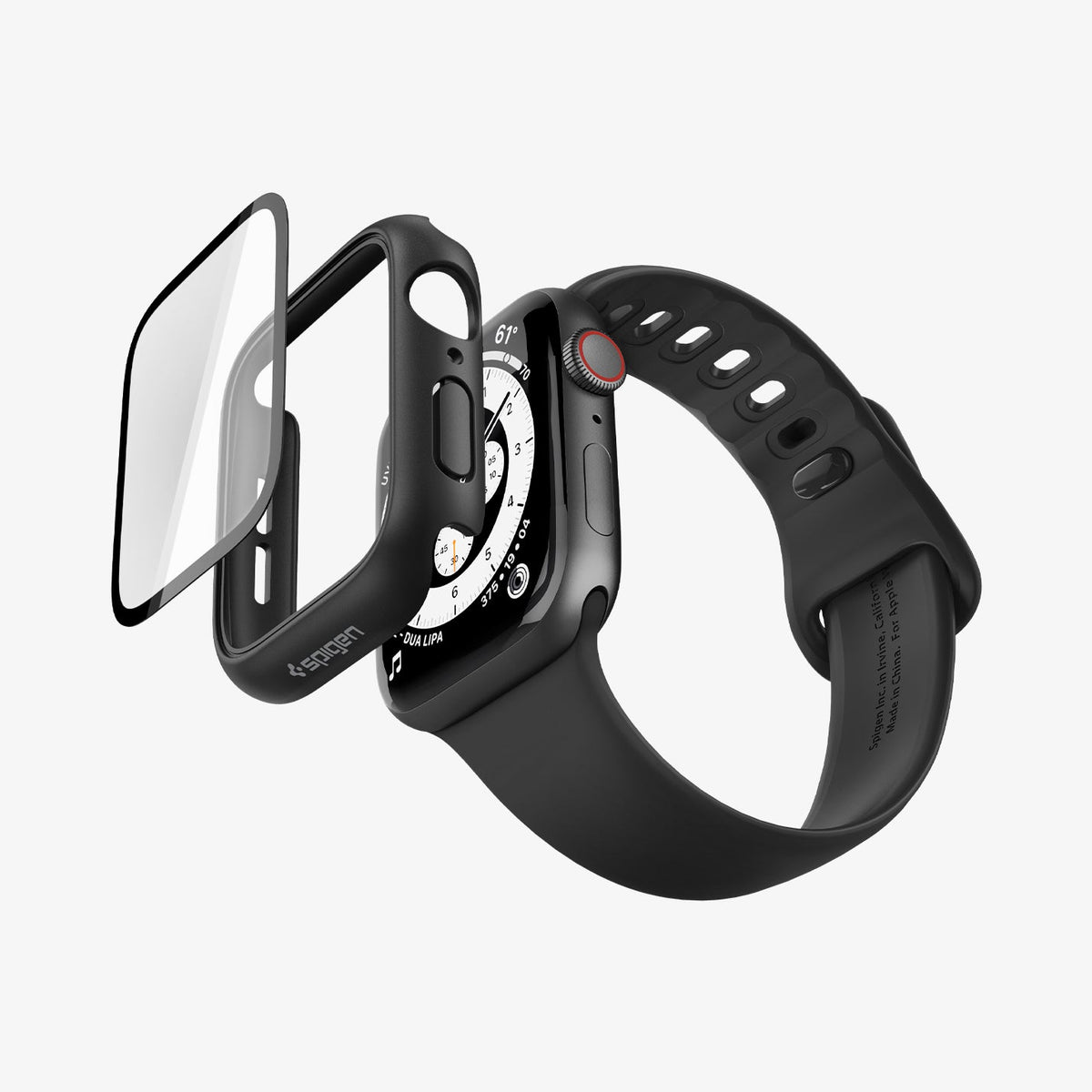 ACS11593 - Apple Watch Series Thin Fit 360 Apple Watch (40mm) in Black showing side