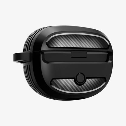 ACS07776 - Bose Ultra Open Earbuds Case Rugged Armor in Matte Black showing the back and partial side