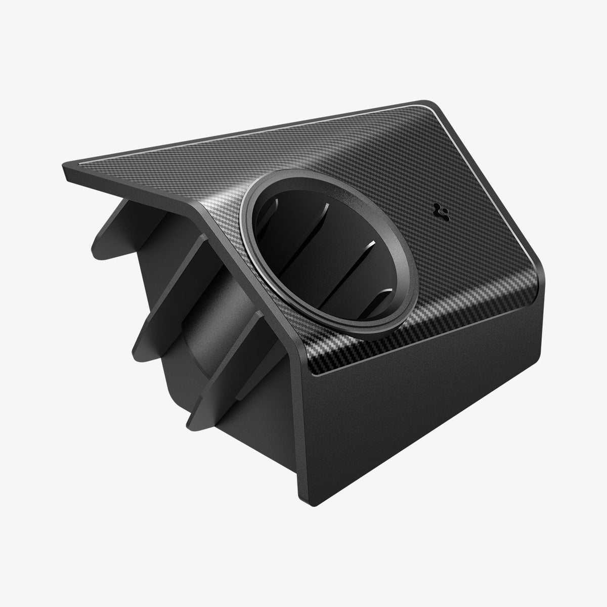 ACP09182 - Tesla cybertruck Charging Adapter Door Dock CO252 in Black showing the side zoomed in