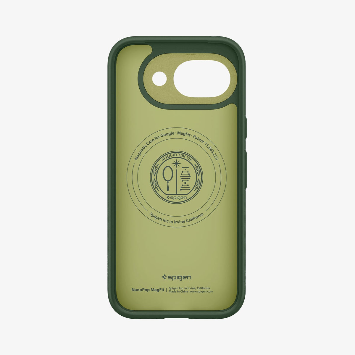 ACS11288 - Pixel 10a Nano Pop (Mag Fit) in Avo Green showing the inside of case