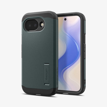 ACS11282 - Pixel 10a Tough Armor (Mag Fit) in Abyss Green showing the back and front