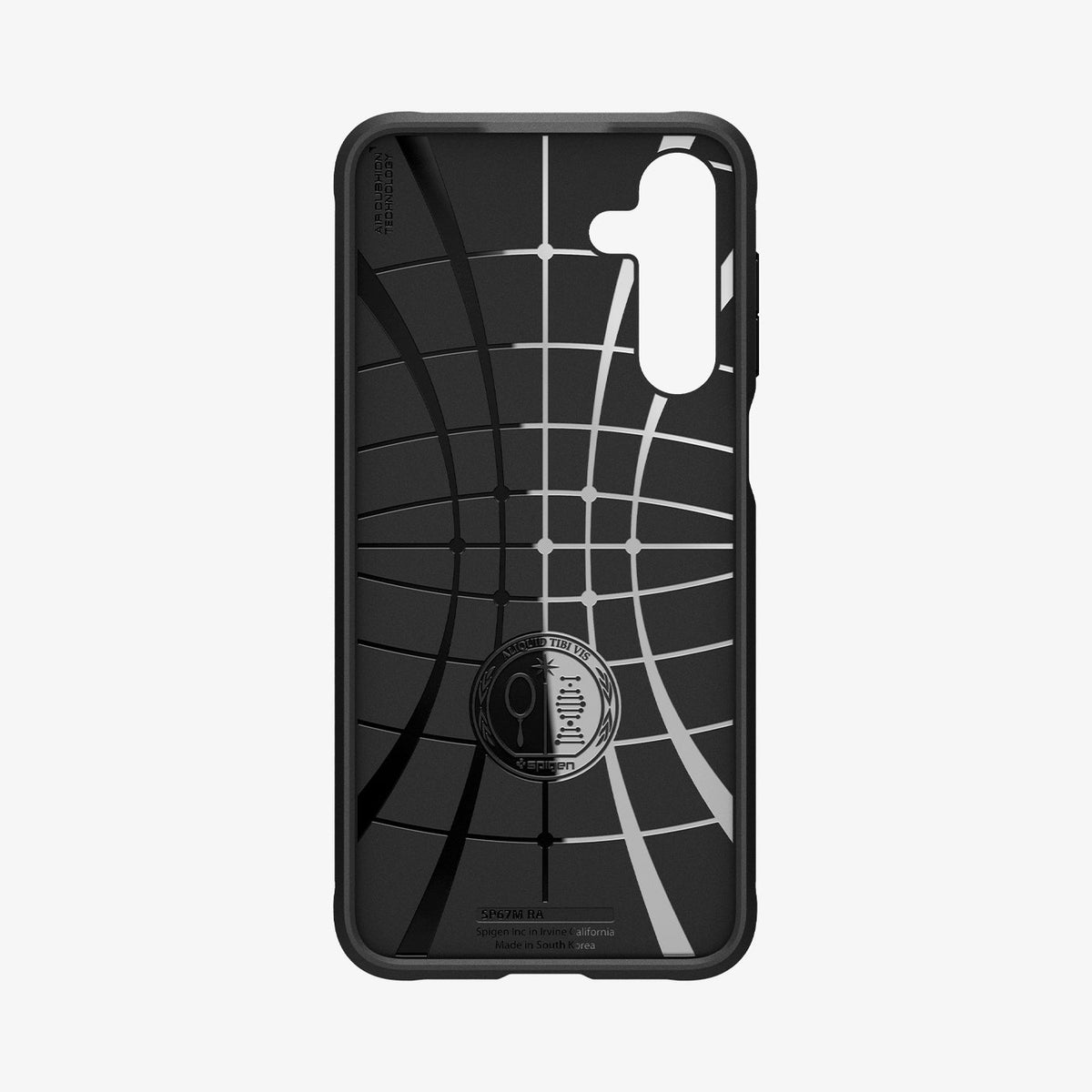 ACS08891 - Galaxy A16 5G Case Rugged Armor in Matte Black showing the inner case with spider web pattern