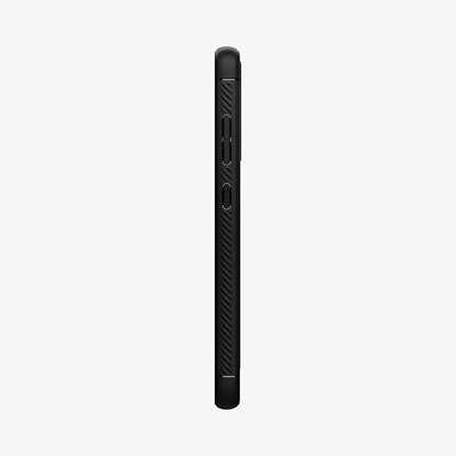 ACS02315 - Galaxy A52 Case Rugged Armor in Matte Black showing the side with side buttons
