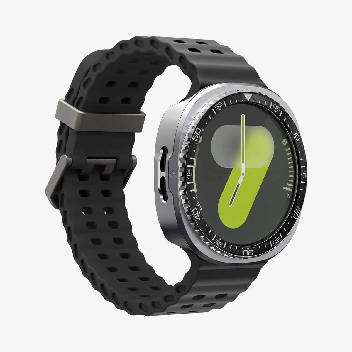 ACS10010 - Galaxy Watch 9 Bezel Tune Pro in black showing the front and partial side