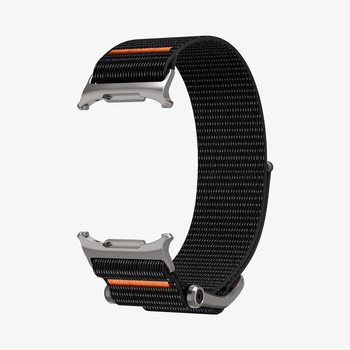 AMP08773 - Galaxy Watch Ultra DuraPro Flex in Black showing the inner side and bottom of the band