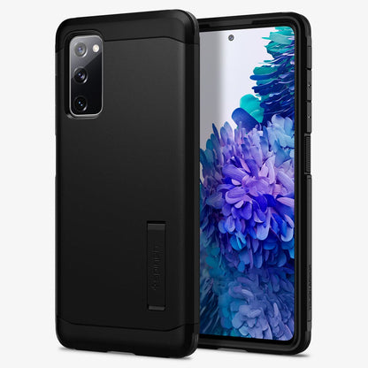 ACS02279 - Galaxy S20 FE Tough Armor Case in black showing the back and front