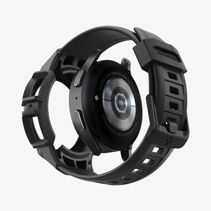 ACS05301 - Galaxy Watch 5 Pro (45mm) Case Rugged Armor Pro in black showing the back with watch face hovering away from band