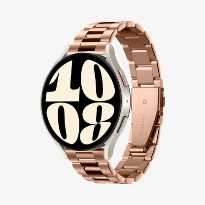 600WB24982 - Galaxy Watch Band (20mm) Modern Fit in rose gold showing the front and inside of band
