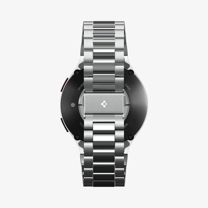 AMP06498 - Watch 6 (44mm) Modern Fit 316L Band in Silver showing the partial back and bottom