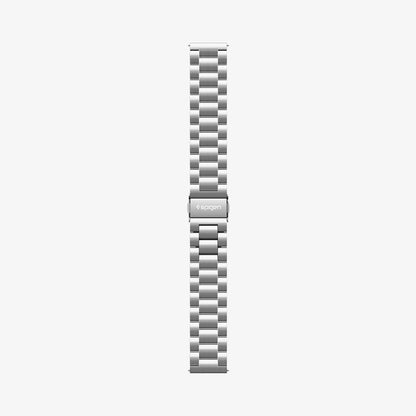 600WB24981 - Galaxy Watch Band (22mm) Modern Fit in silver showing the watch band laid out flat