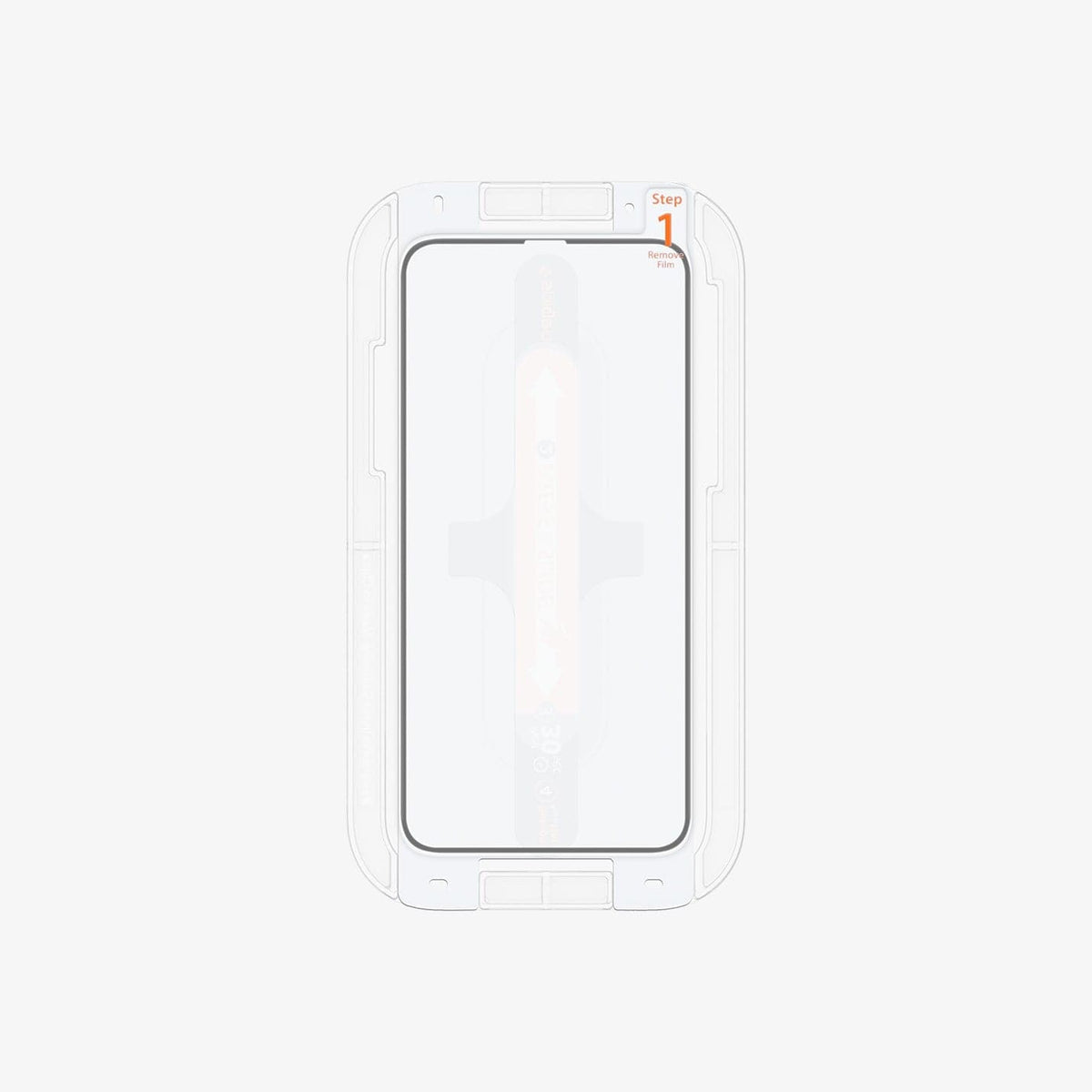 065GL25359 - iPhone XS Max Screen Protector GLAS.tR EZ Fit showing the screen protector inside of ez fit tray