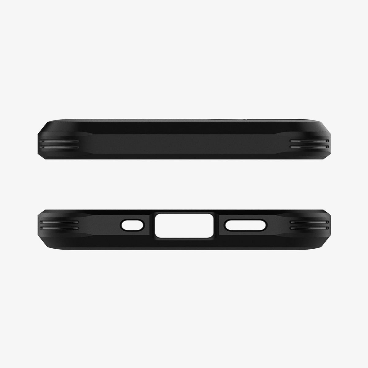 ACS02301 - iPhone 12 Mini Case Tough Armor in navy blue showing the top and bottom with precise cutouts