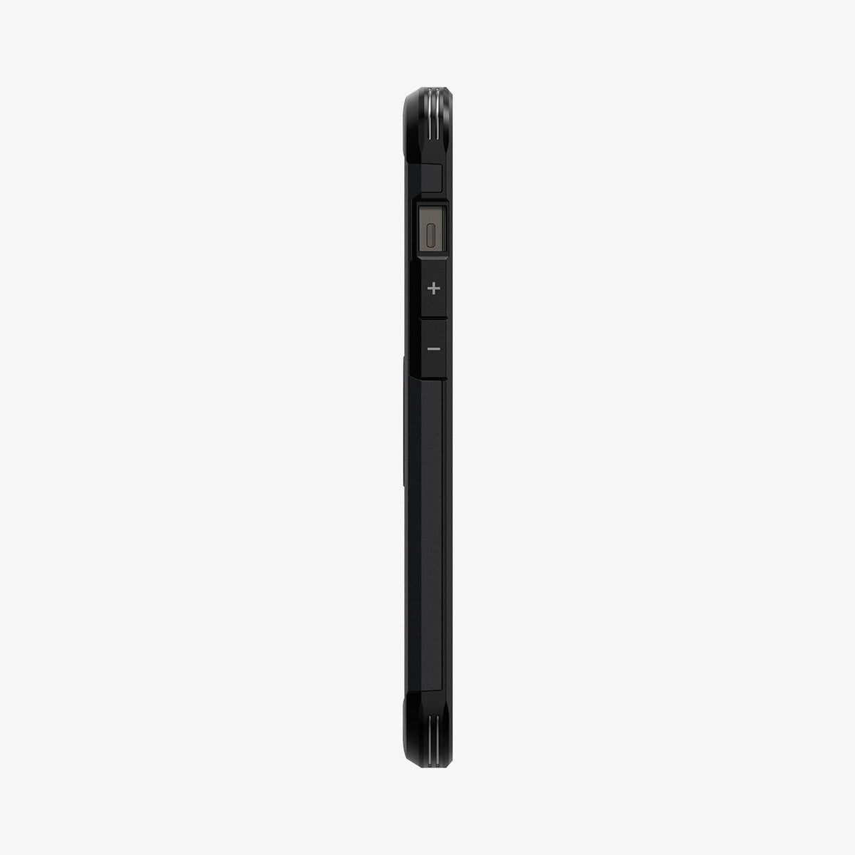 ACS01626 - iPhone 12 Pro Max Case Tough Armor in black showing the side with volume controls