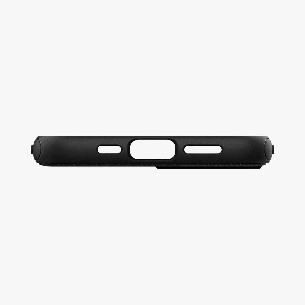 ACS03546 - iPhone 13 Case Mag Armor in black showing the bottom with precise cutouts