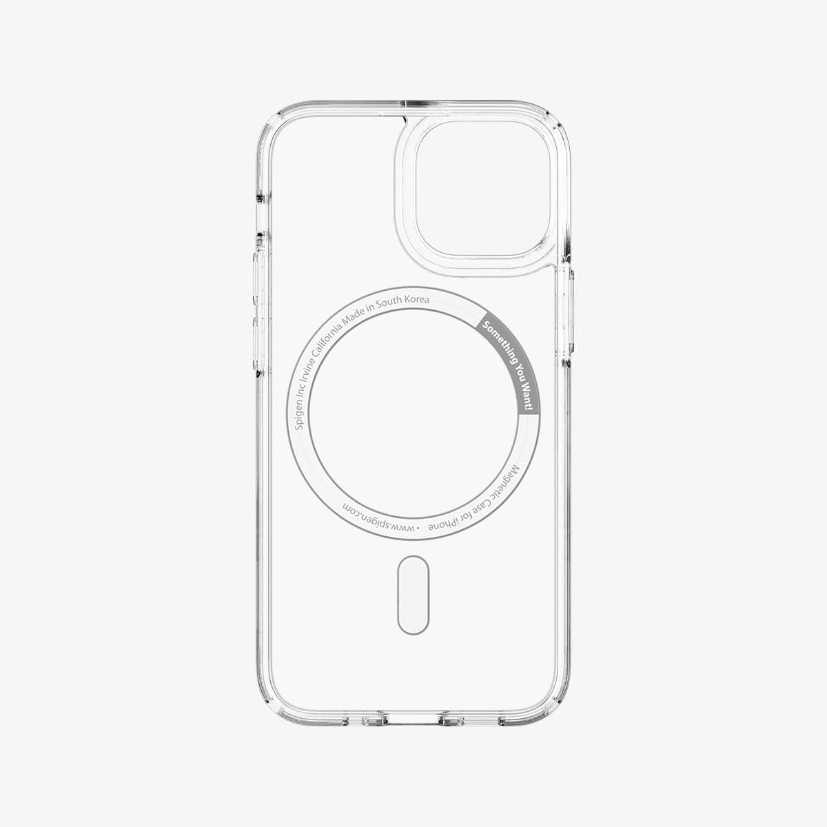 ACS03323 - iPhone 13 Mini Case Ultra Hybrid Mag Safe Compatible in black showing the inside of case
