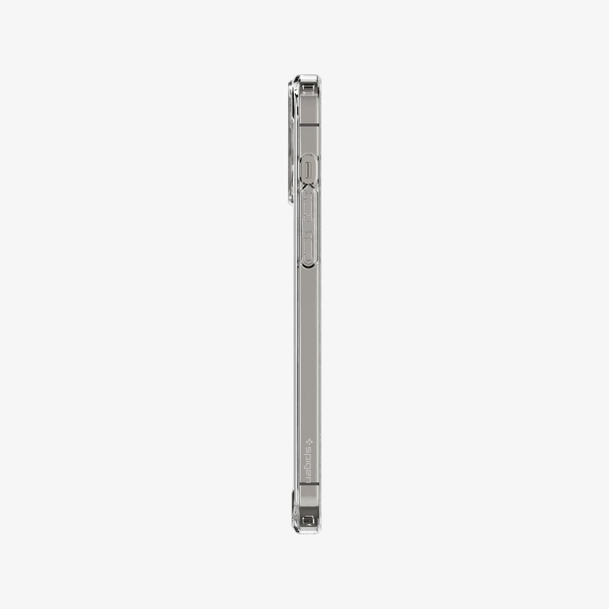 ACS04084 - iPhone 13 Pro Max Case Ultra Hybrid Mag (MagFit) in carbon fiber showing the side with volume controls