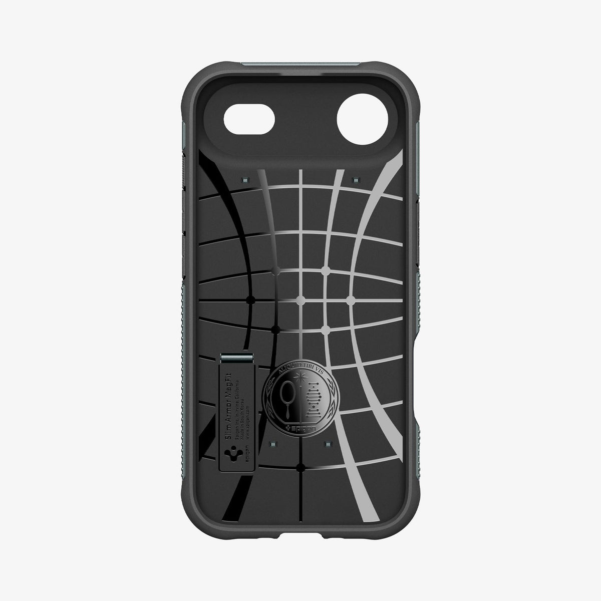 ACS09678 - iPhone 17 Air Slim Armor (MagFit) in Abyss Green showing the inner case