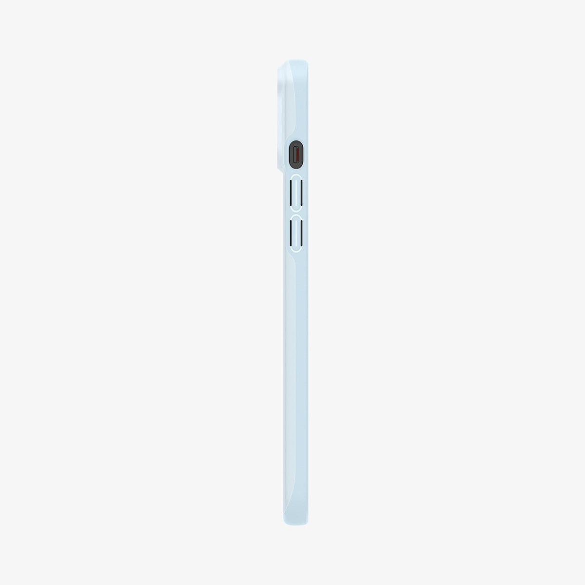 ACS06781 - iPhone 15 Case Thin Fit in mute blue showing the side