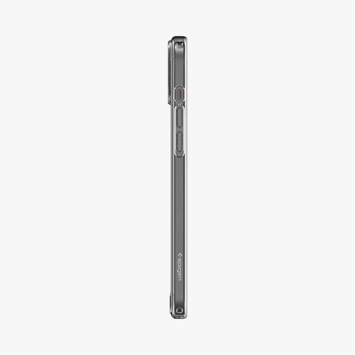 ACS06796 - iPhone 15 Case Ultra Hybrid in frost clear showing the side with volume controls