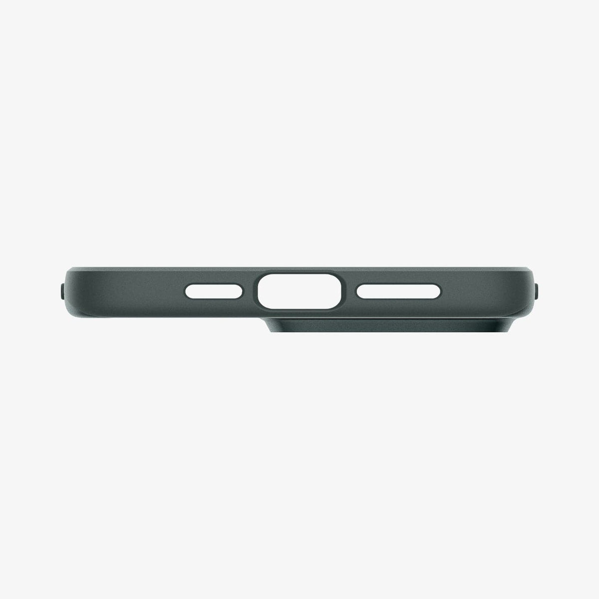 ACS06690 - iPhone 15 Pro Case Thin Fit in abyss green showing the bottom