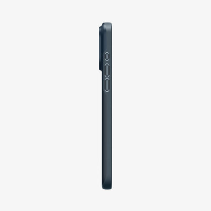 ACS06688 - iPhone 15 Pro Case Thin Fit in metal slate showing the side
