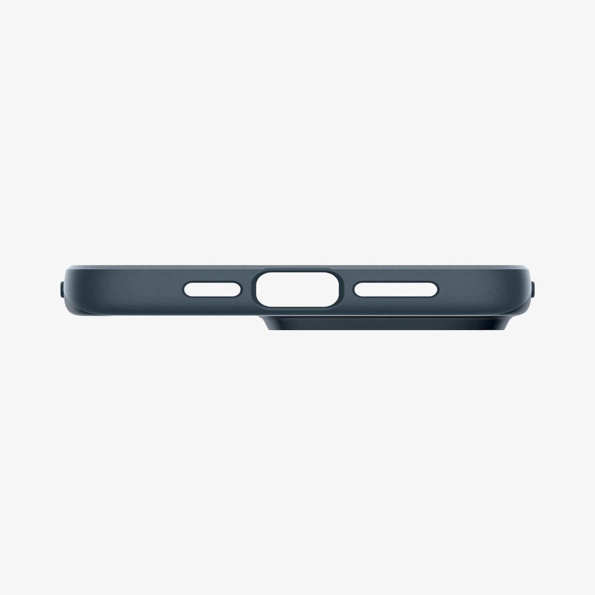 ACS06688 - iPhone 15 Pro Case Thin Fit in metal slate showing the bottom