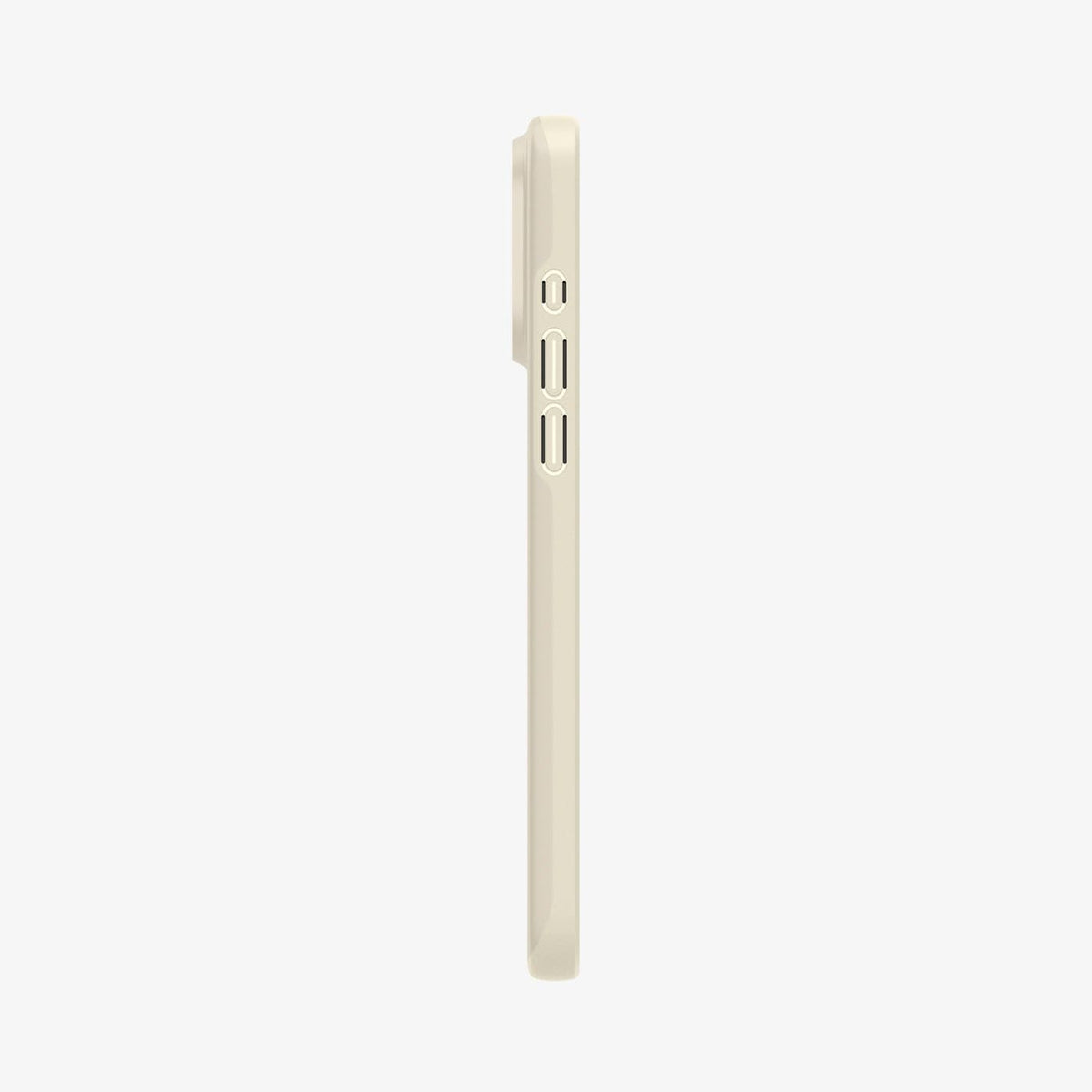 ACS06694 - iPhone 15 Pro Case Thin Fit in mute beige showing the side