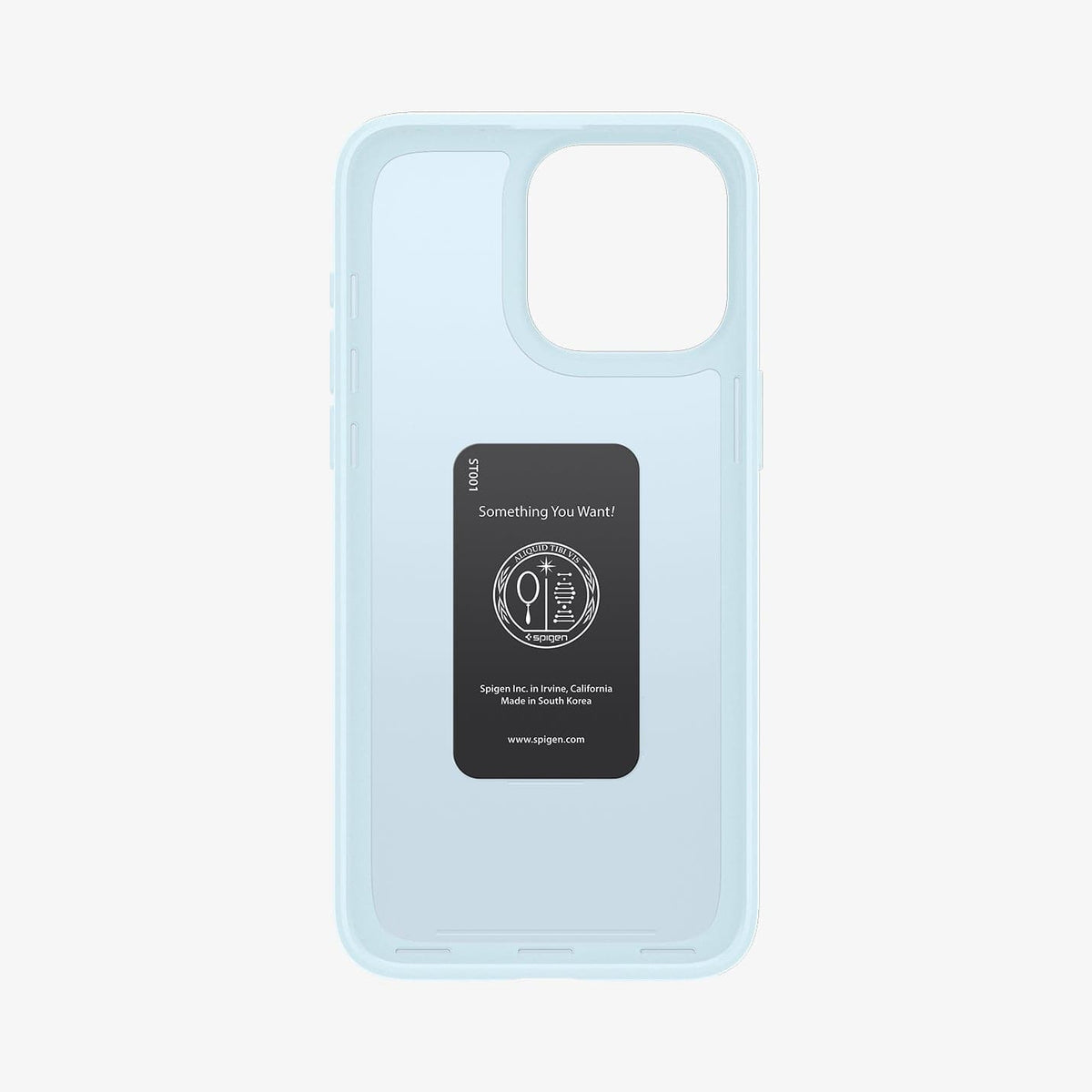 ACS06693 - iPhone 15 Pro Case Thin Fit in mute blue showing the inside of case