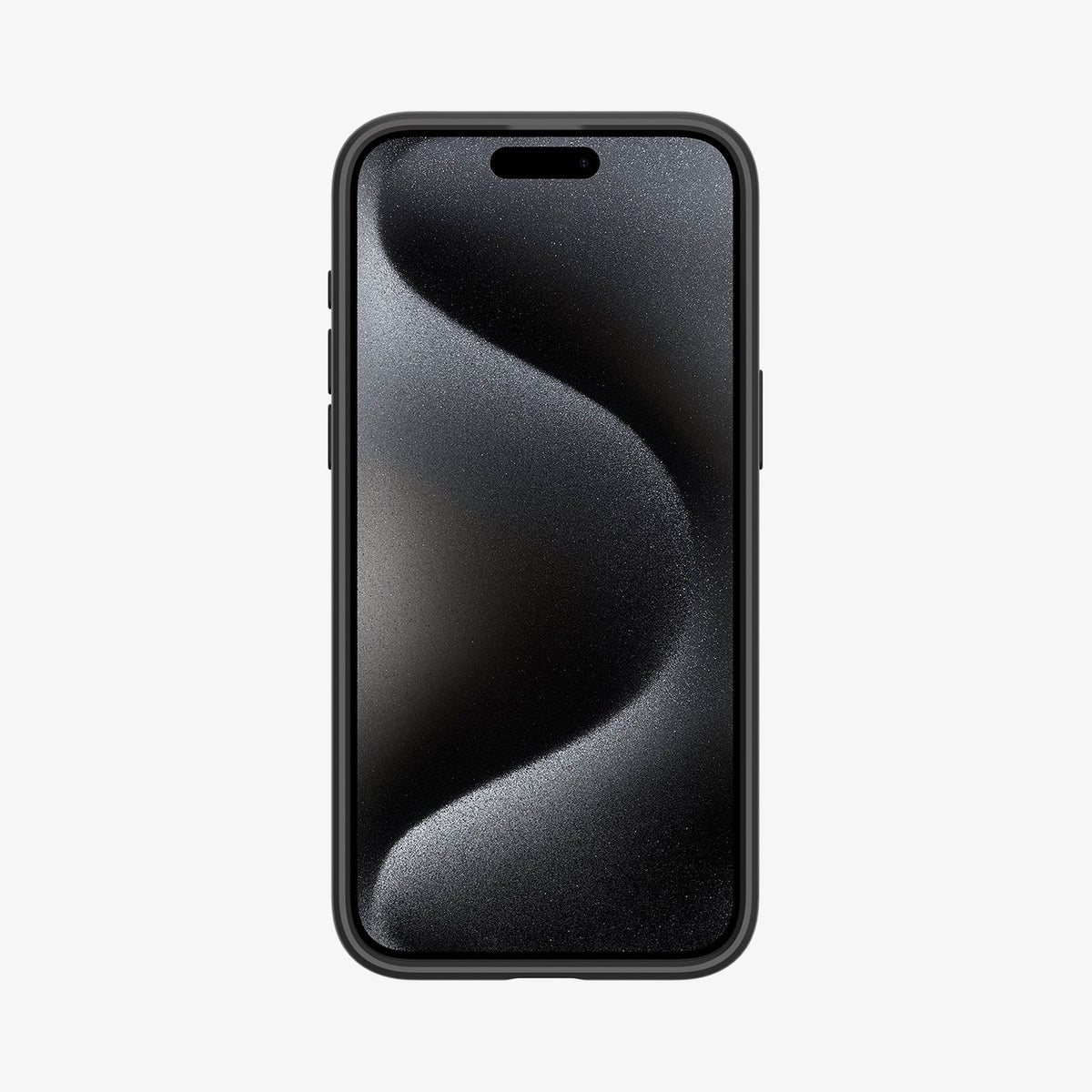 ACS06709 - iPhone 15 Pro Case Ultra Hybrid in frost black showing the front