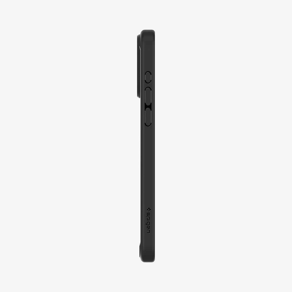 ACS06709 - iPhone 15 Pro Case Ultra Hybrid in frost black showing the side with volume controls