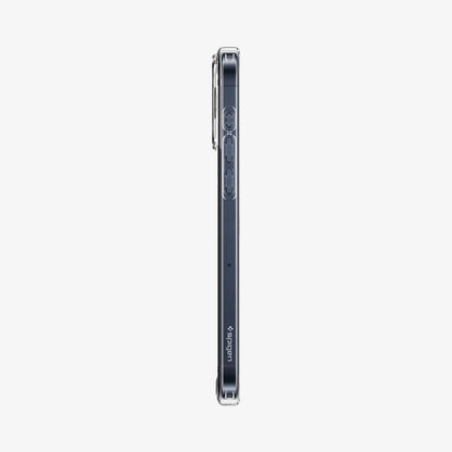 ACS06708 - iPhone 15 Pro Case Ultra Hybrid in frost clear showing the side with volume controls