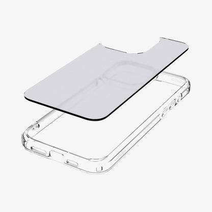 ACS06708 - iPhone 15 Pro Case Ultra Hybrid Frost Clear showing the back and highlighting the frosted back