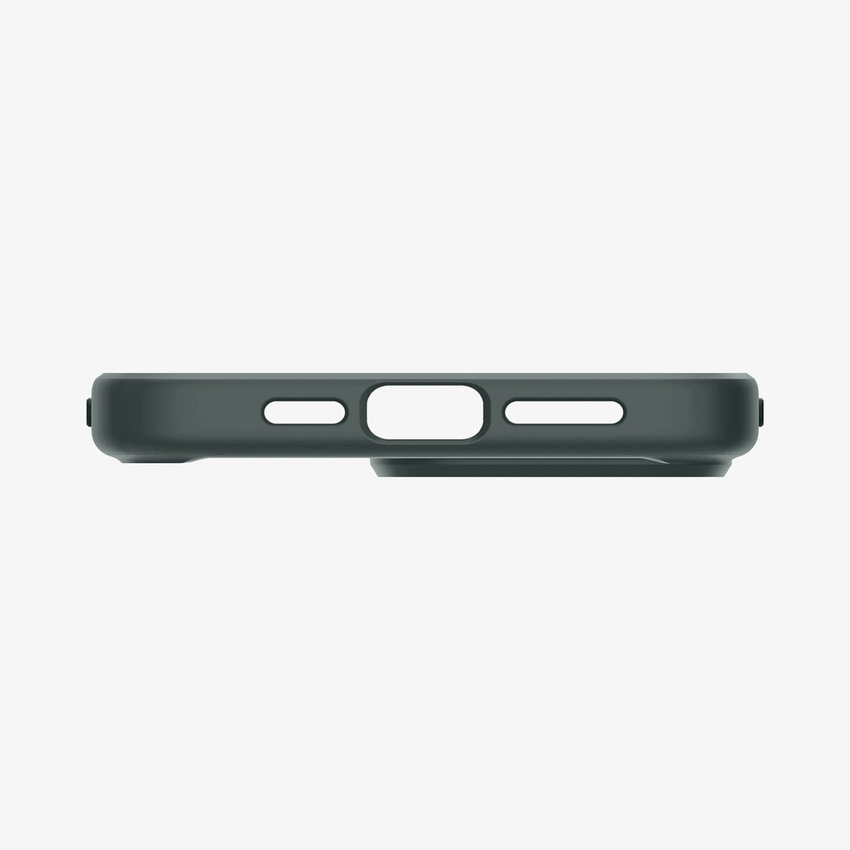 ACS06710 - iPhone 15 Pro Case Ultra Hybrid in frost green showing the bottom with precise cutouts