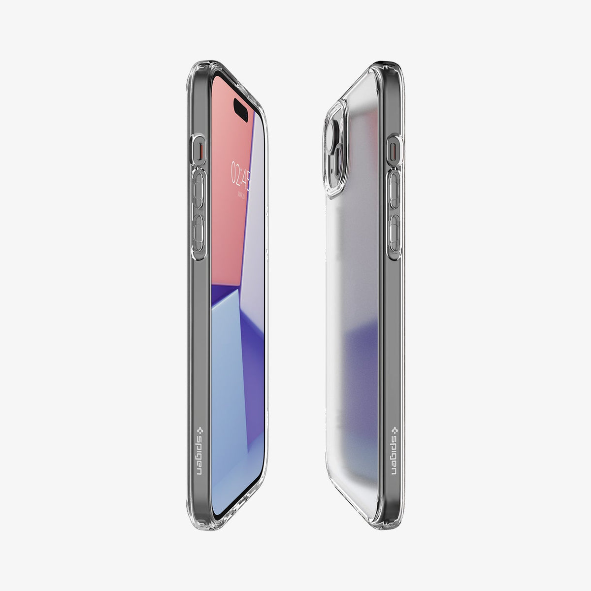 ACS06655 - iPhone 15 Plus Case Ultra Hybrid in Frost clear showing the back, side, and front