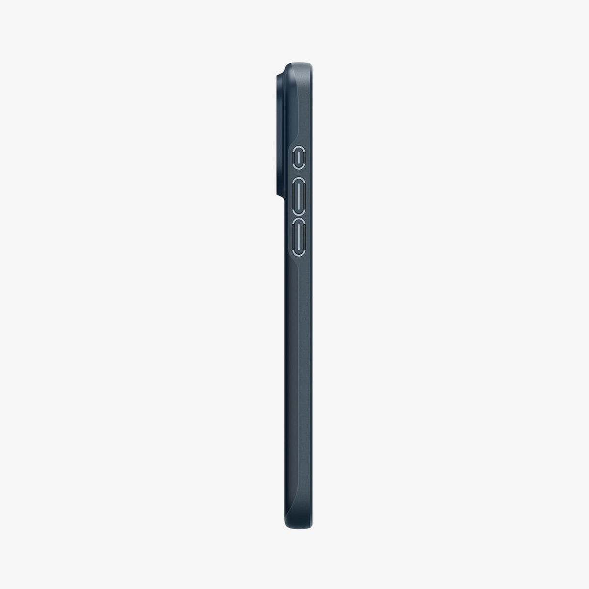 ACS06546 - iPhone 15 Pro Max Case Thin Fit in metal slate showing the side