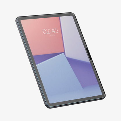 AGL07799 - iPad Air 10.9-inch Paper Touch EZ Fit in Clear showing the front of the device with a screen protector installed