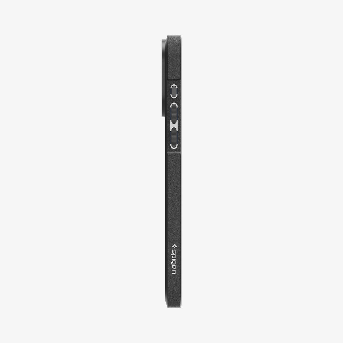 ACS06466 - iPhone 15 Pro Case Core Armor in matte black showing the side