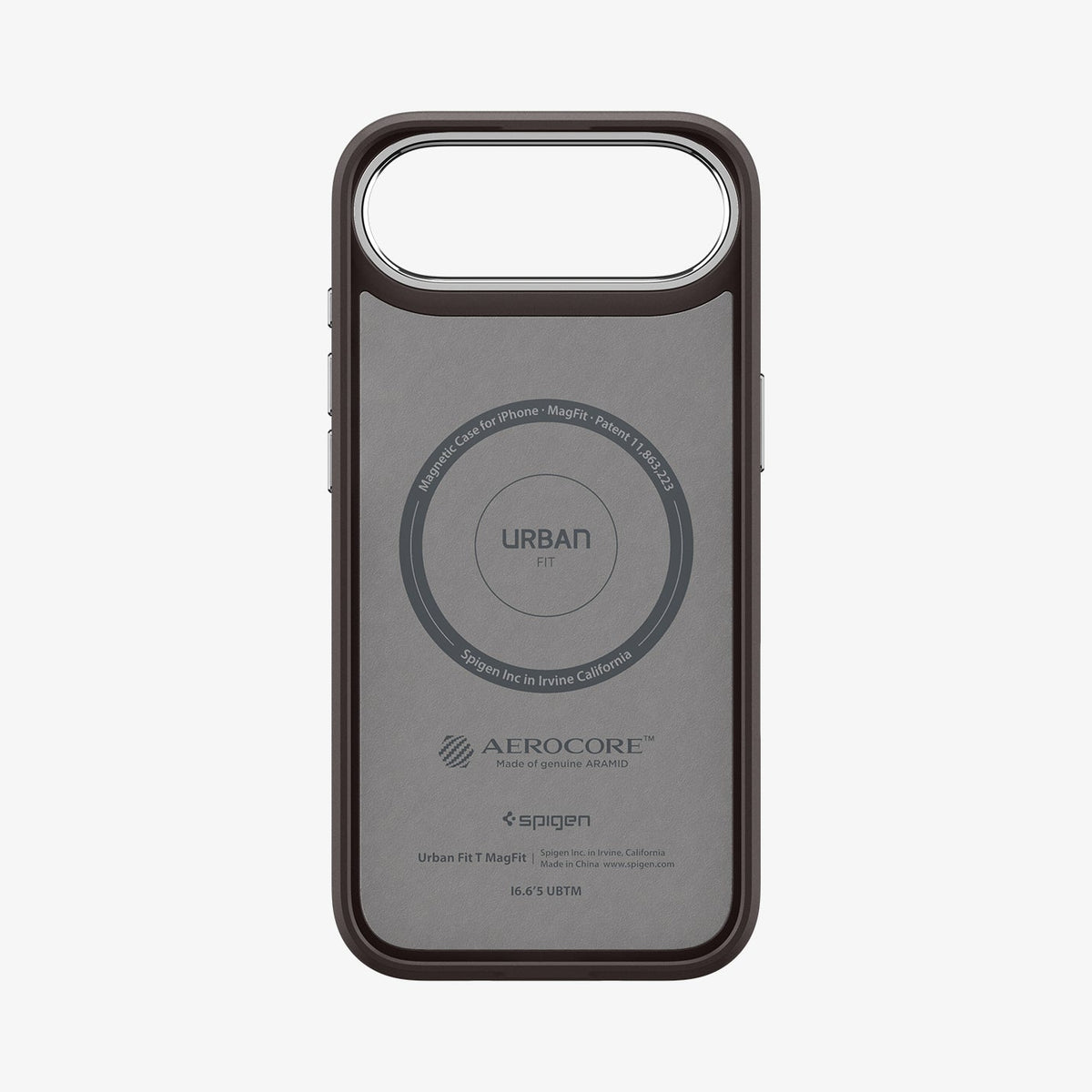ACS10001 - iPhone 17 Air Urban Fit T (MagFit) in Mocha Brown showing the inside of case
