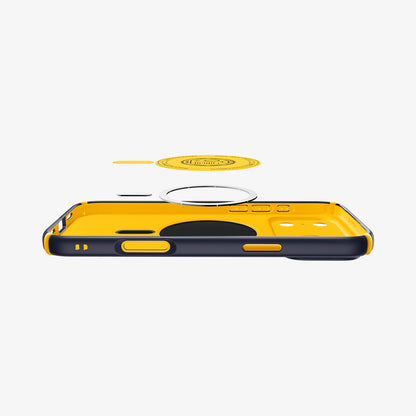 ACS09639 - iPhone 17 Pro Nano Pop Hybrid (MagFit) in Blueberry Navy showing the multiple layers of case