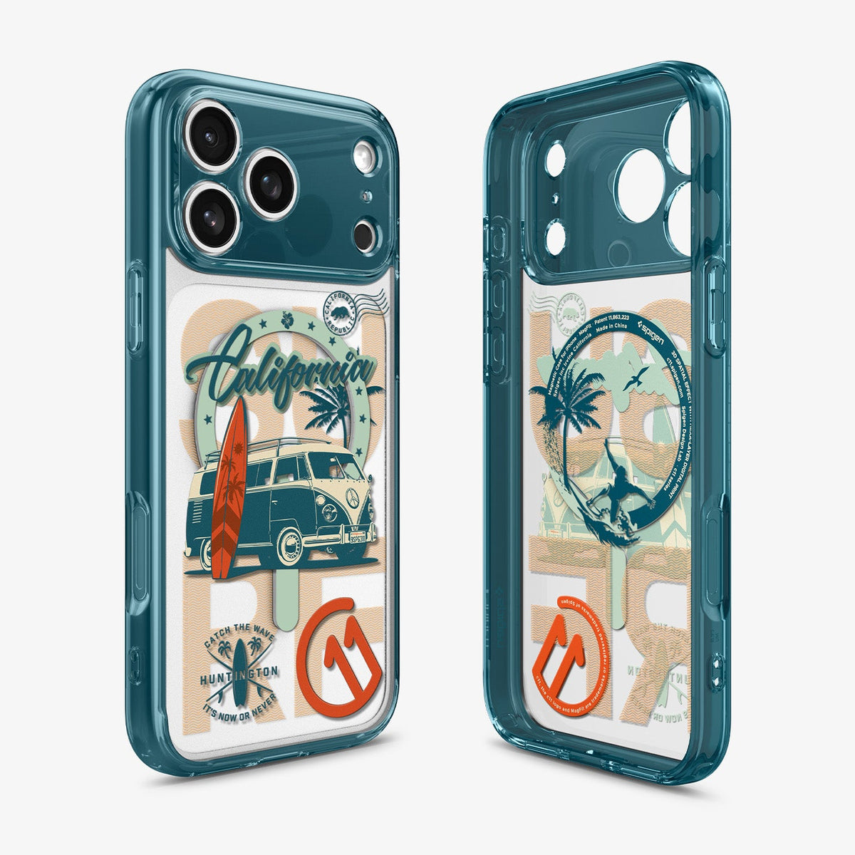 ACS10170 - iPhone 17 Pro Series Case c11 Series Huntington Edition (MagFit) showing the back, sides and inside of case