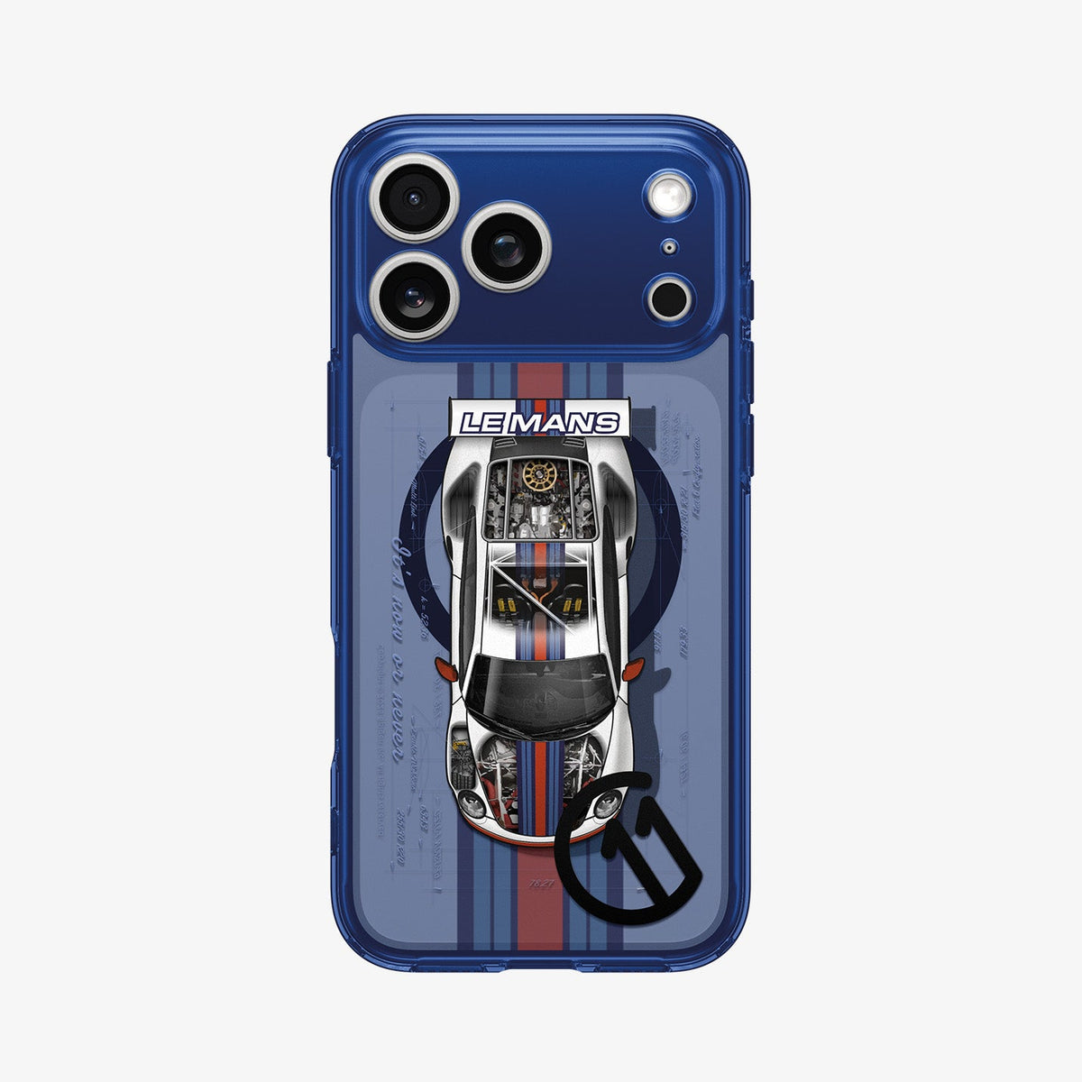 ACS10412 - iPhone 17 Pro Case c11 Le Mans Edition (MagFit) showing the back