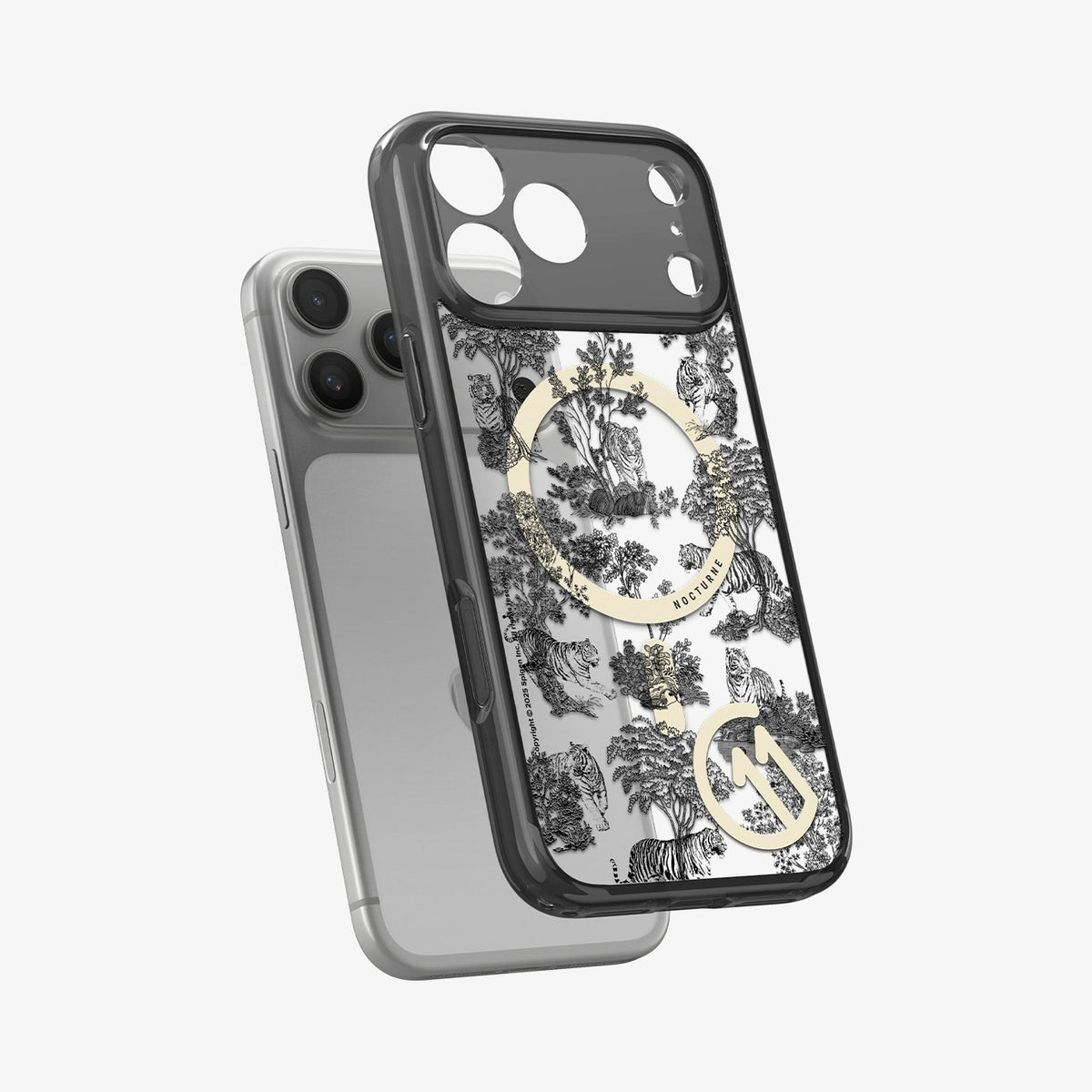 ACS11383 - iPhone 17 Pro Max in c11 Nocturn series showing the back hovering over an iPhone