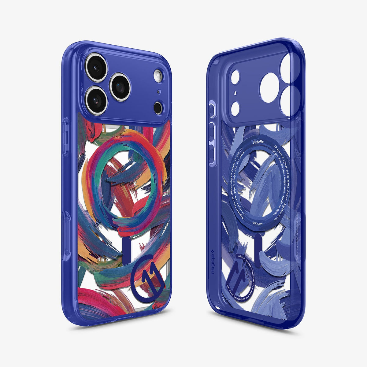 ACS11392 - iPhone 17 Series C11 Palette case showing back and inner shell with artwork detail