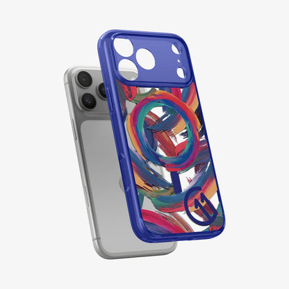 ACS11392 - iPhone 17 Series C11 Palette case showing phone installation with raised camera cutout