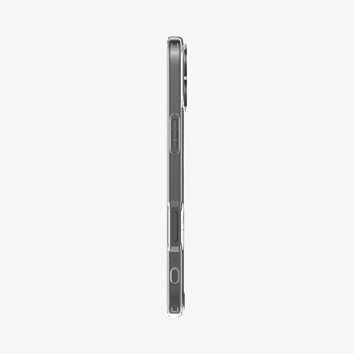 ACS08209 - iPhone 16 Case Ultra Hybrid Zero One (MagFit) in Zero One White showing the side