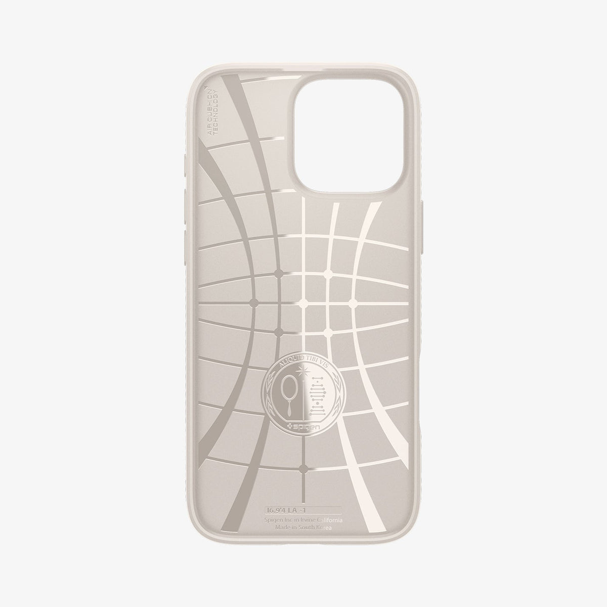 ACS08120 - iPhone 16 Pro Case Liquid Air in Natural Titanium showing the inner case