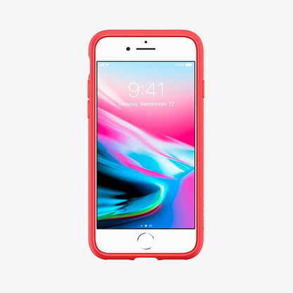 042CS21724 - iPhone SE Ultra Hybrid case in red showing the front