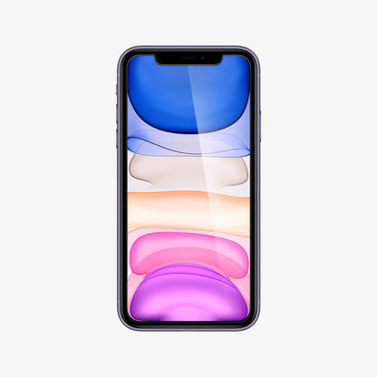 064GL25166 - iPhone XR Screen Protector GLAS.tR EZ Fit showing the front