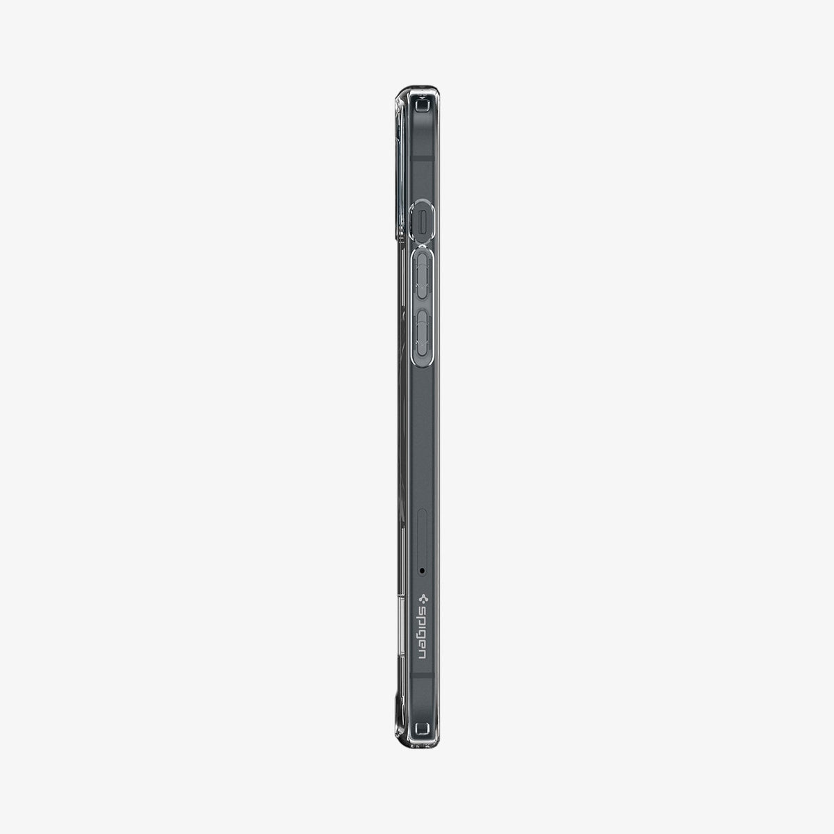 ACS06808 - iPhone 15 Case Ultra Hybrid S (MagFit) in black showing the side
