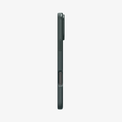 ACS08109 - iPhone 16 Pro Case Thin Fit (MagFit) in Abyss Green showing the side